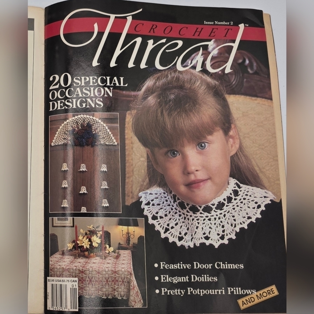Crochet Thread Magazine -- Issue # 2 Dec - Jan 1990 Crafting  Vintage Magazine
